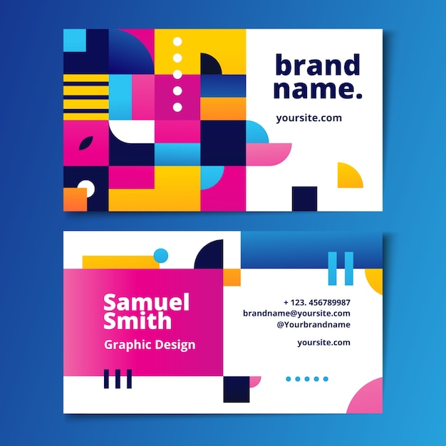 Gradient minimal business card