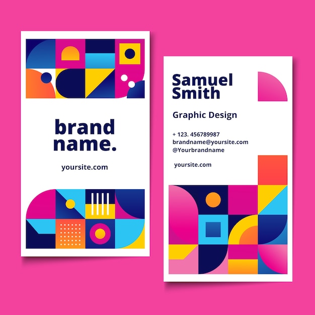 Gradient minimal business card