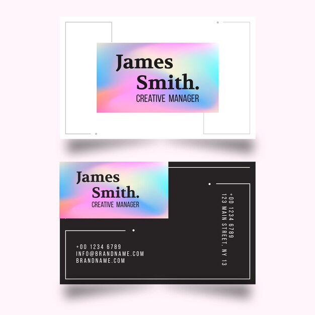 Free vector gradient minimal business card