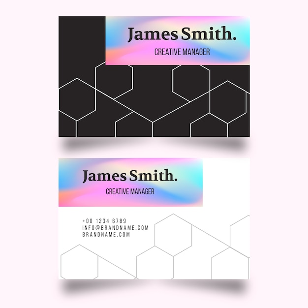 Gradient minimal business card