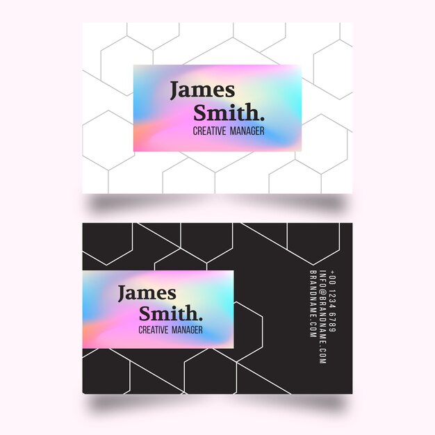 gradient minimal business card