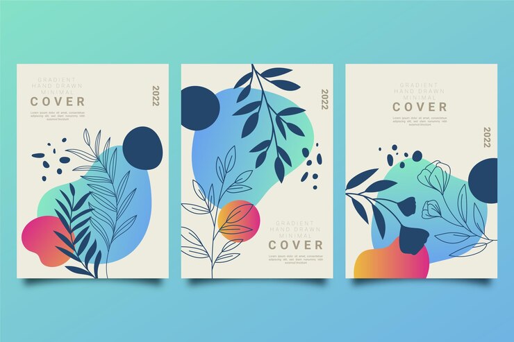 Free Vector gradient minimal hand drawn cover collection