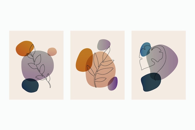 Gradient minimal hand drawn cover collection