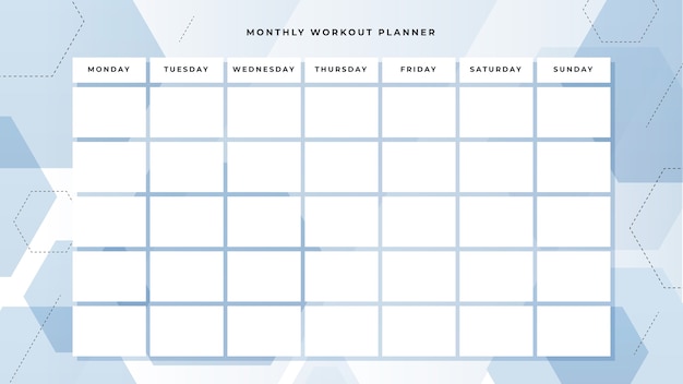 Free vector gradient minimalist 30 day workout calendar