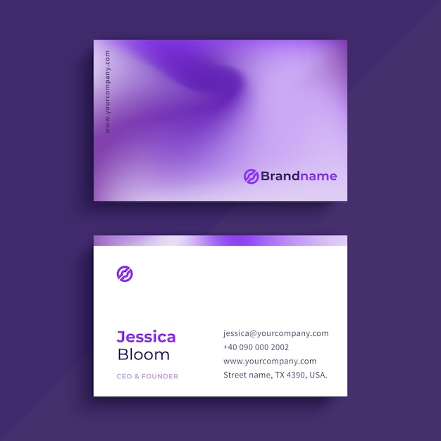 Free vector gradient minimalist business card template