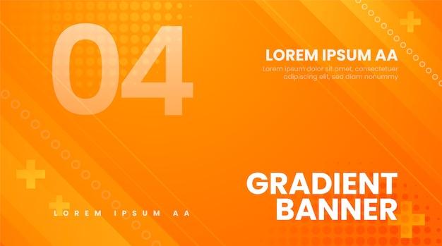 Free vector gradient minimalist horizontal banner