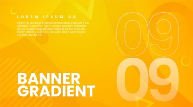 Free vector gradient minimalist horizontal banner
