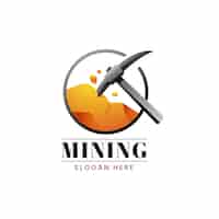 Free vector gradient mining logo template