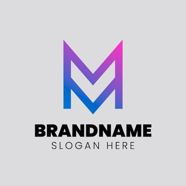 Gradient mm logo template