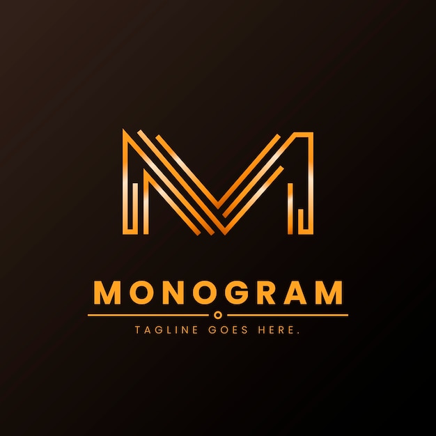 Gradient mm logo template