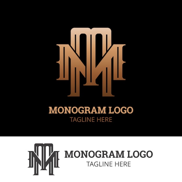 Free vector gradient mm logo template