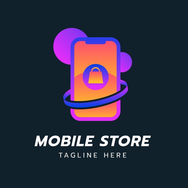 Логотип мобильного магазина Gradient