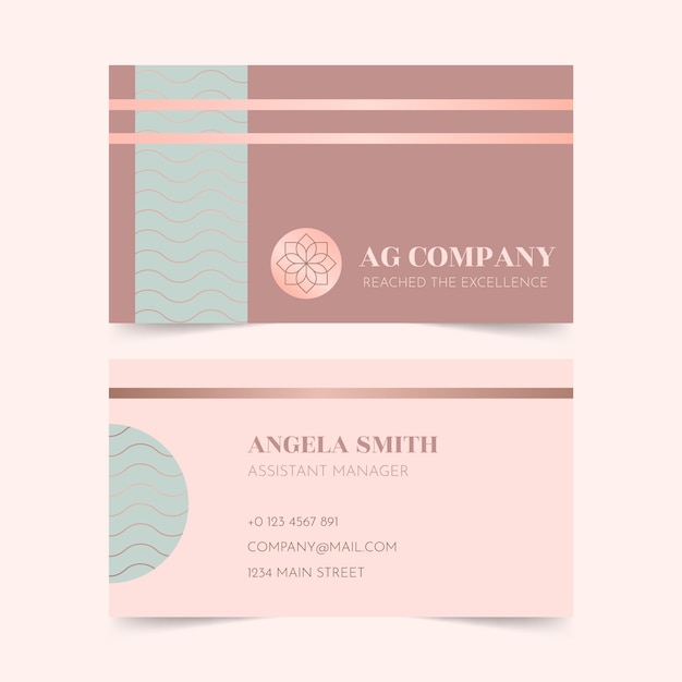 Gradient modern business card template