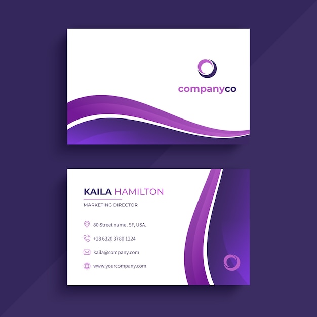 Gradient modern business card template