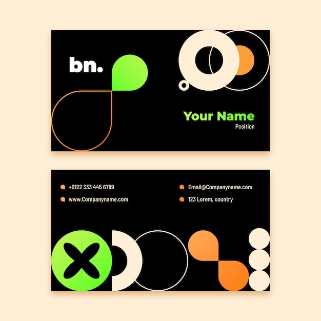 Free vector gradient modern business card