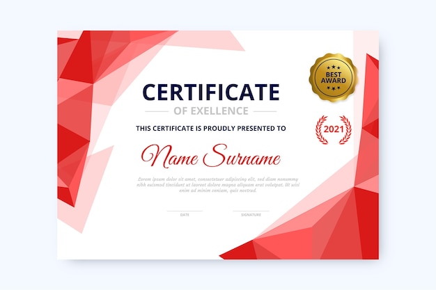 Gradient modern certificate template