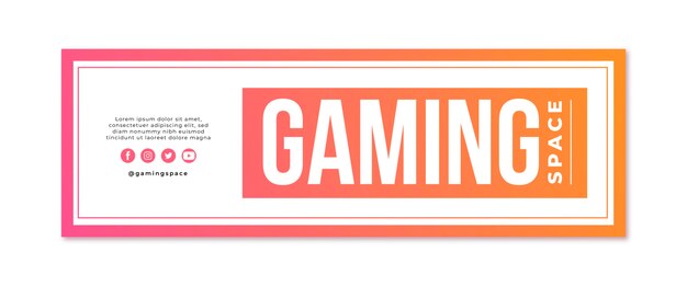 Gradient modern gaming twitter header