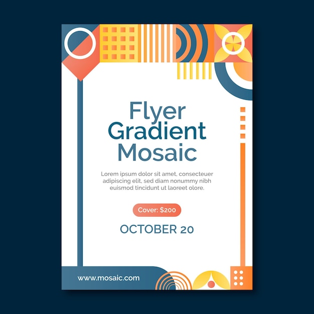 Gradient mosaic flyer