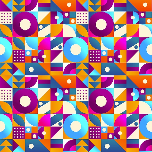 Free vector gradient mosaic pattern design