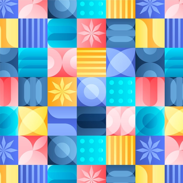 Gradient mosaic pattern design