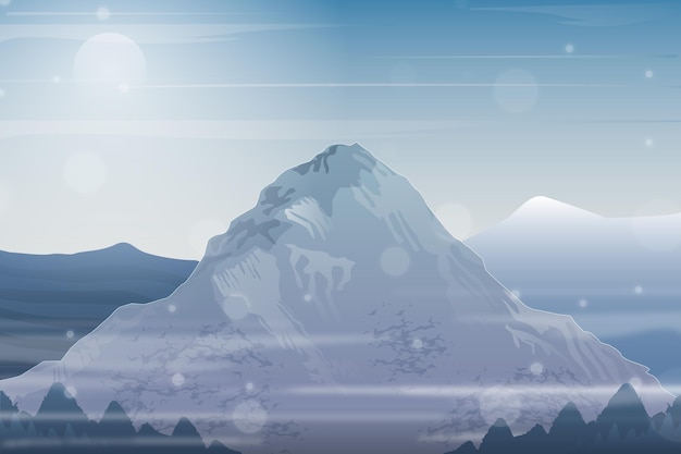 Free vector gradient mountain landscape