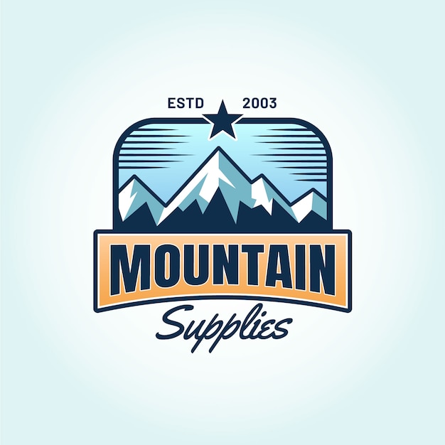 Дизайн логотипа "Градиентная гора"