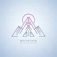 Free vector gradient mountain  logo template