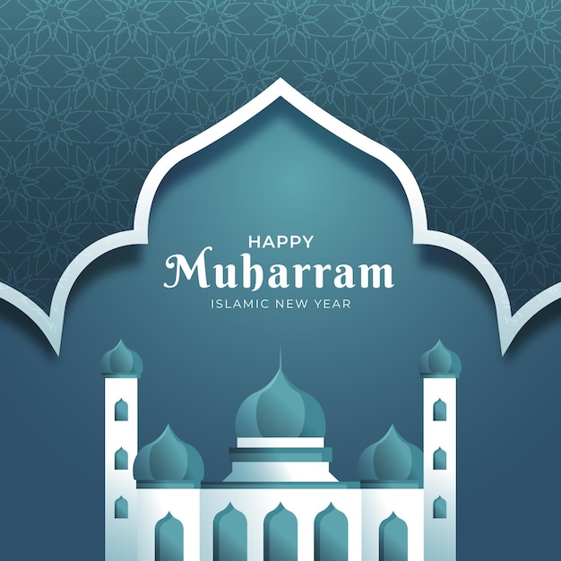 Gradient muharram illustration