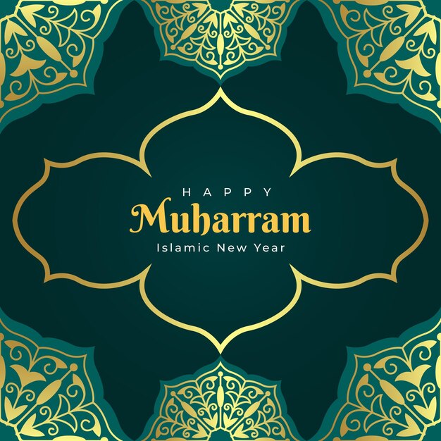 Gradient muharram illustration