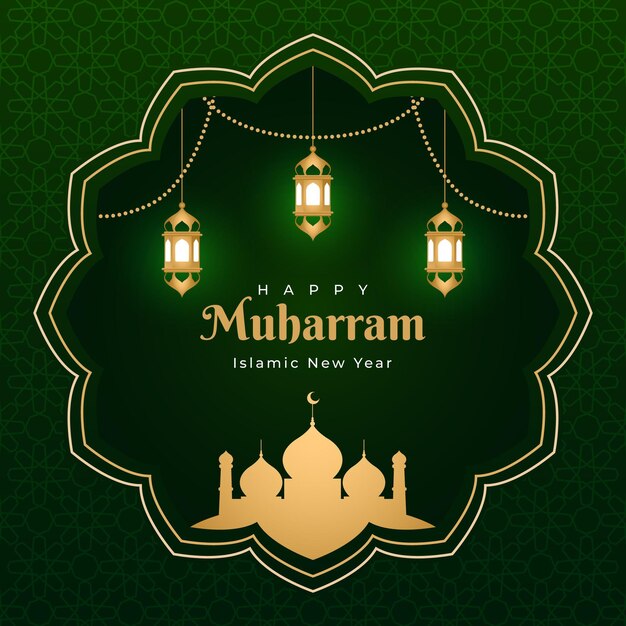 Free vector gradient muharram illustration