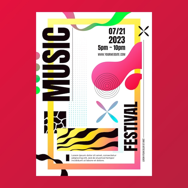 Gradient music event poster template