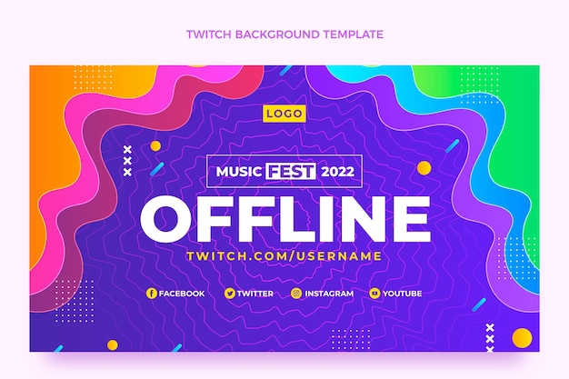 Gradient music festival twitch background