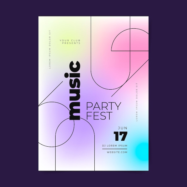 Gradient music poster design