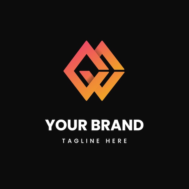 Gradient mw logo template