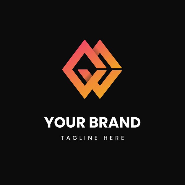 Gradient mw logo template