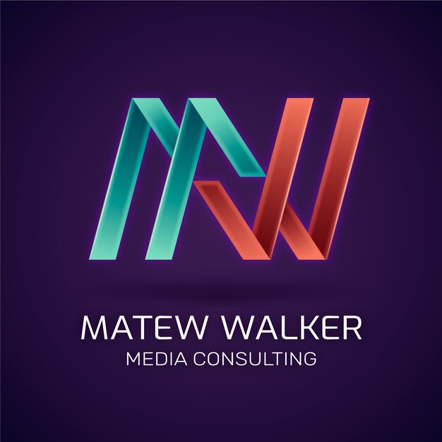 Gradient  mw logo template