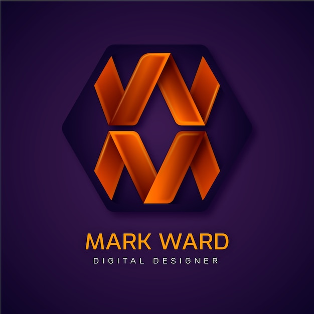 Gradient  mw logo template