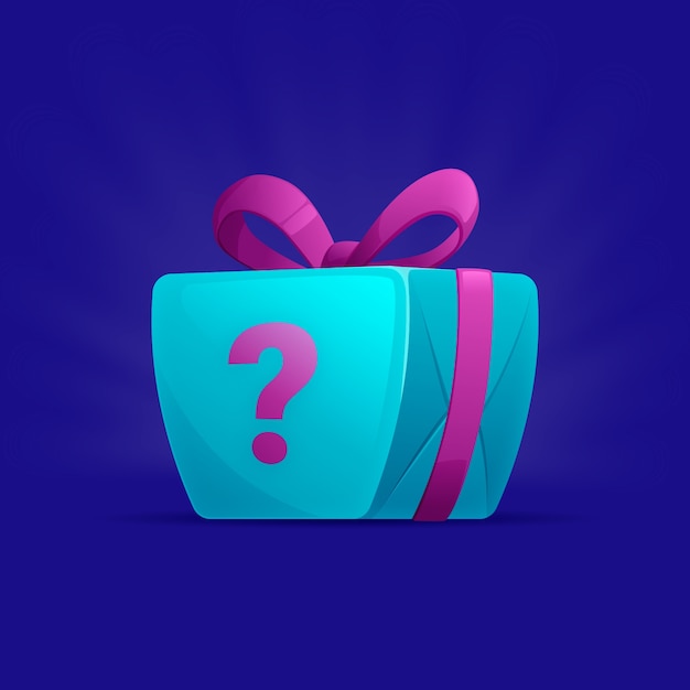 Free vector gradient mystery box illustration