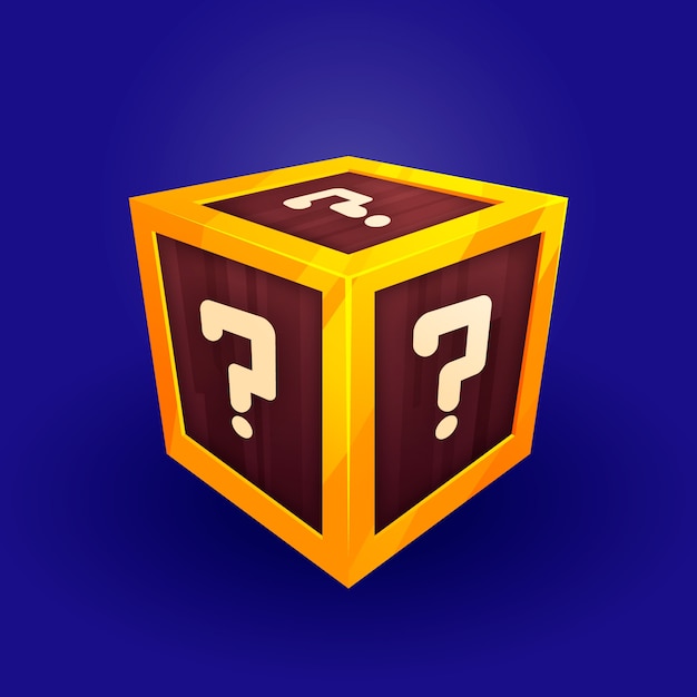 Free vector gradient mystery box illustration