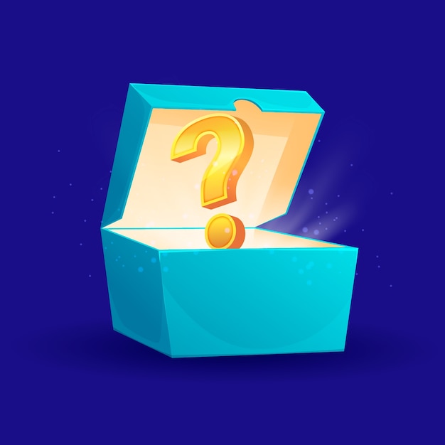 Gradient mystery box illustration