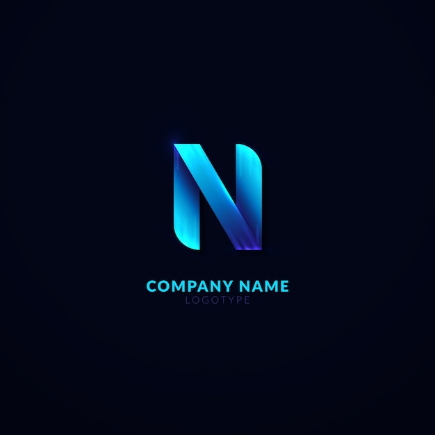 Gradient n letter logo