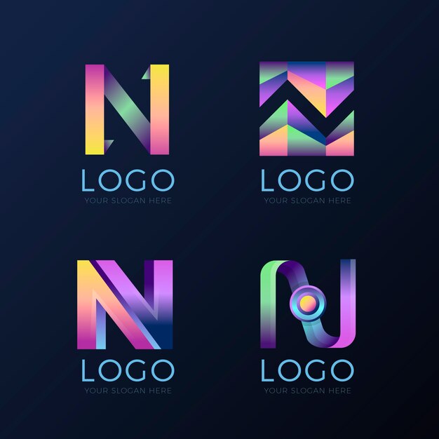 Шаблон дизайна логотипа градиента n