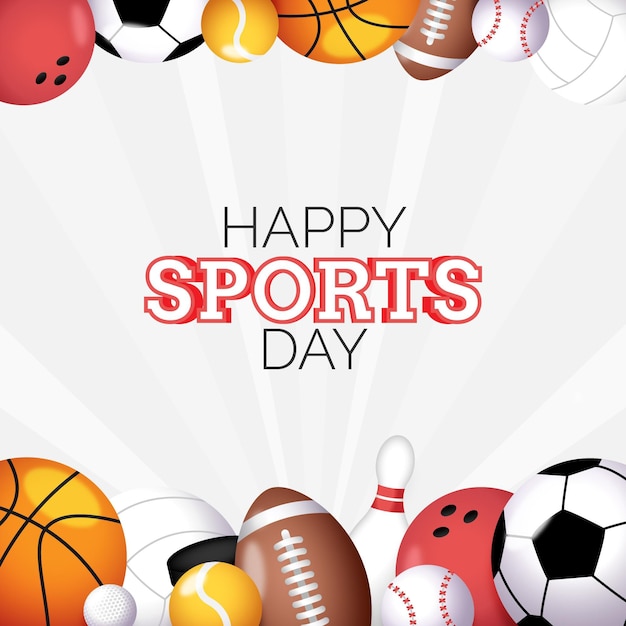 Gradient national sports day illustration