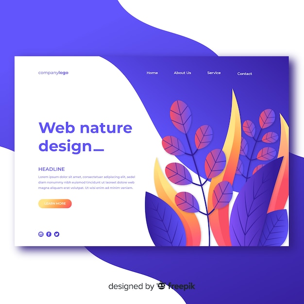 Gradient nature web design