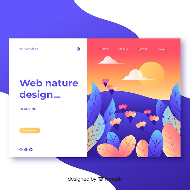 Gradiente natura web design