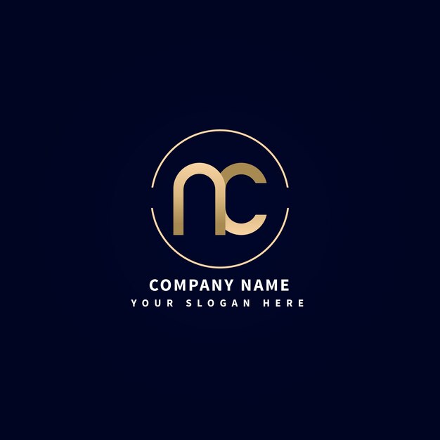 Gradient nc or cn logo