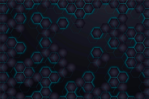 Free vector gradient neon hexagonal background