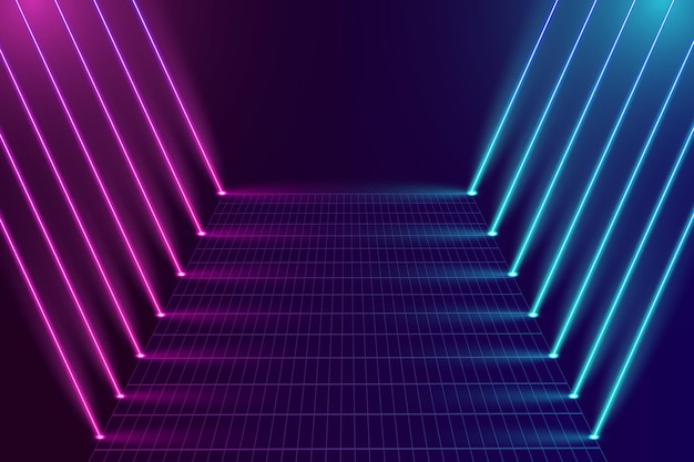 Gradient neon lights background