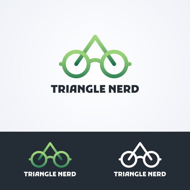 Gradient nerd logo template