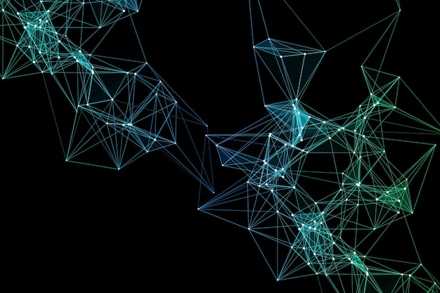 Free vector gradient network connection background